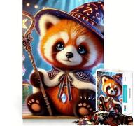 Red Panda Wizard Magic Jigsaw Puzzles for Teenagers 1000 Piece Mind Challenge Toy Relaxing Fun Precise Cut Festive Gift (38x52cm)