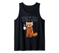 Red Panda Woke Up Sexy As Hell Again Funny Coffee Tank Top