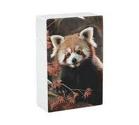 Red Pandas Cigarette Case Stylish Plastic Cigarette Holder Box for Women Men Portable Crush-Proof Cigarette Organizer