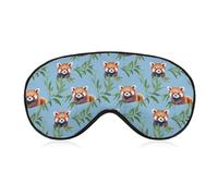 Red Pandas Cute Pattern Printed Sleep Mask for Unisex Adult Soft Night Blindfold with Adjustable Strap