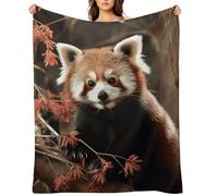 Red Pandas Flannel Fleece Throw Blanket Soft Cozy Throws for Couch Sofa Bed Farmhouse Blanket Comfort Decorative Travel Blankets Lightweight All Season 50"x60"
