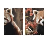 Red Pandas Passport Holder Travel Wallet Slim Minimalist Front Pocket Leather Credit Card Holder Passport Wallet Cover Case for Travel Must Haves Accessories