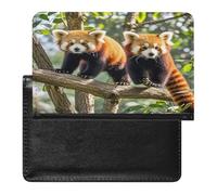 Red Pandas Passport Holder with Card Slots Portable Passport Cover Compact Waterproof Passports Protector