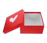 Red Paper Gift Box for Jewelry and Eternal Flowers 20x20x10cm | Elegant Classic Style, Large Capacity Keepsakes Storage, Versatile Use for Wedding and Valentine's Day