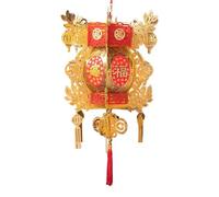 Red Paper Lanterns Chinese Palace Lantern with Fu for Party Decorations Multicolor 9-13in Chinese Lantern