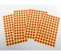 Red Paper Stickers, 8mm Circular, 384 Labels, Self-Adhesive Sticky Labels, Economy Pack