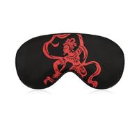 Red Papercut Dancer Sleep Mask for Women Men, Breathable Soft Sleeping Mask Adjustable Eye Cover Light Blocking Eye Masks for Travel, Home, Office, Nap, Flights