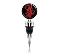 Red Papercut Dancer Wine Stoppers Reusable Wine Bottle Stopper Decorative Champagne Stoppers Silicone Beverage Bottle Sealer Keep Fresh, Leakproof Wines Saver for Bar Party Decor
