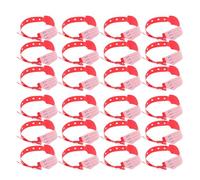 Red Patient Id Wristbands with Adjustable Snap Closure PVC 100pcs | Write-on Surface, Markings, Colour Coding for General Wards, Clinic Intake, Adult Wrists