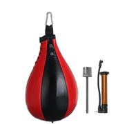 (Red, Pear Shape) Punching Ball Inflatable Boxing Pear Shape Exercise Speed Bag Double End Boxing Speed Ball