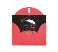 Red Pearlescent Paper Holiday Cards 4"x6" YYHHAOFA An arrow through the heart Pattern Greeting Cards for Christmas, Birthday, Wedding Anniversary & Party Invitations