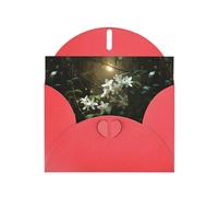 Red Pearlescent Paper Holiday Cards 4"x6" YYHHAOFA Blip in the Moonlight Pattern Greeting Cards for Christmas, Birthday, Wedding Anniversary & Party Invitations