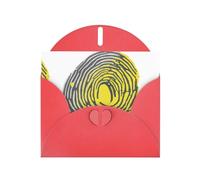 Red Pearlescent Paper Holiday Cards 4"x6" YYHHAOFA Fingerprint drawing Pattern Greeting Cards for Christmas, Birthday, Wedding Anniversary & Party Invitations