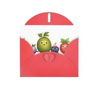 Red Pearlescent Paper Holiday Cards 4"x6" YYHHAOFA Happy fruit star Pattern Greeting Cards for Christmas, Birthday, Wedding Anniversary & Party Invitations