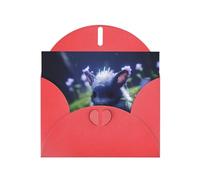 Red Pearlescent Paper Holiday Cards 4"x6" YYHHAOFA Moonlight Jade Rabbit Pattern Greeting Cards for Christmas, Birthday, Wedding Anniversary & Party Invitations