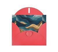 Red Pearlescent Paper Holiday Cards 4"x6" YYHHAOFA Waves in the wheat field Pattern Greeting Cards for Christmas, Birthday, Wedding Anniversary & Party Invitations