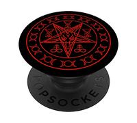 Red Pentagram Sigil of Baphomet Lucifer & Triple Goddess PopSockets Swappable PopGrip