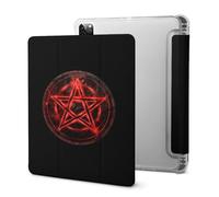Red Pentagram Symbol Tablet Case with Pencil Holder Protective Cover Design IPAD Pro 2021 （11in）