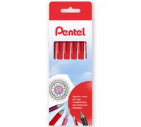 (Red) Pentel Energel X BL107 Retractable Gel Rollerball Pens - 0.7mm - Gift Box of 6