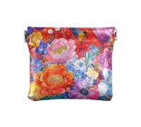 Red Peony Flowers Fashion Women's Small Leather Change Purse Portable Mini Coin Purse Pouches for Men Women Travel para Mujer Pequeno