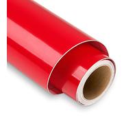 Red Permanent Vinyl for Cricut - 12" x 5FT Red Cricut Vinyl Roll, Outdoor Self Adhesive Vinyl Roll for Decor Sticker, Party Decoration