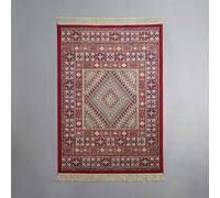 Red Persian Medallion Rug 100% Viscose Soft Touch Traditional Design 140 X 200Cm