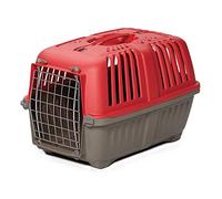 Red Pet Carrier: Hard-Sided Kennel for Dogs, Cats & Small Animals | Inside Dims 20.7L x 13.2W x 14.1H | Suitable for Tiny Dog Breeds