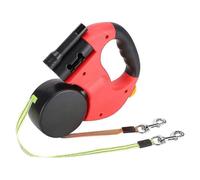 (Red) Pet Dog Walking Lead, Pet Cat Puppy Automatic Extendable Traction Rope Dual Headed Hand Leash Holding With Led Light (3 M)(grey)