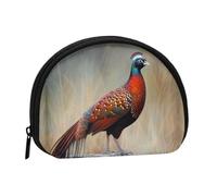 Red Pheasant Coin Purse Personalized Coin Bag for Women Men Change Purse Small Wallets with Zipper Mini Shell Coin Pouch Outdoor Shopping Change Storage Bag Handbags Gifts