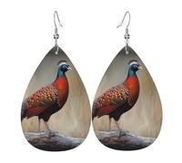 Red Pheasant Women Hook Earring Anti-Oxidation Drop Earrings Elegant Dangle Earrings For Banquet Ceremonies Multiple Piercings