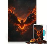 Red Phoenix 1000 Piece Jigsaw Puzzle for Teenagers Enhance Recall Family Bond Exact Edge Thoughtful Gift (50x75cm)