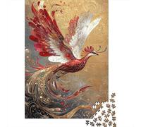 Red Phoenix Jigsaw Puzzle for Adults 1000 Piece Jigsaw Puzzle Paper Classic Art Home Relaxation Gift 38x26cm/1000pcs