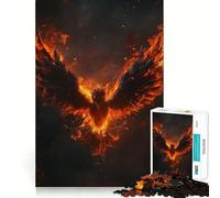 Red Phoenix Jigsaw Puzzles for Adults1000 Piece Mind Skill Group Joy Quality Edge Art Collection Piece (38x52cm)