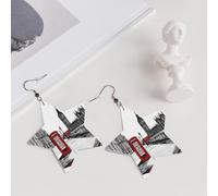 Red Phone Booth London Street Elegant Leather Star Earrings-Fashionable And Unique Accessories For Everyday Wear