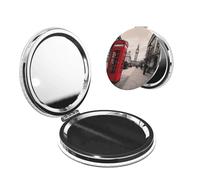 Red Phone Booth London Street Fashion And Exquisite Pocket Mirror, Compact And Practical