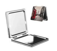 Red Phone Booth London Street Fashion And Exquisite Pocket Mirror, Compact And Practical