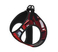 Red Phone Booth London Street Print Reflective No Choke Pet Vest Harness,Adjustable Soft Padded Dog Harness With Easy Control Handle