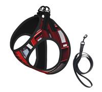 Red Phone Booth London Street Print Reflective No Choke Pet Vest Harness,Adjustable Soft Padded Dog Harness With Easy Control Handle
