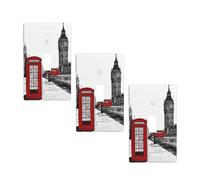 Red Phone Booth London Street Print Single Toggle Wall Panel Light Switch Plate Covers Wall Decor Home Decor For Kitchen Bathroom Bedroom Decor 2.75x4.5 In.