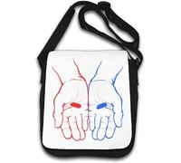 Red Pill Or Blue Pill Choose Shoulder Bag White
