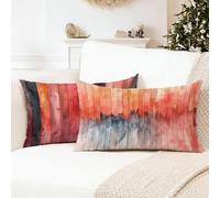 Red Pillow Cases 2 Pack 70 x 90 cm Pink Home ation Design Cushion Covers,for Study Room,Living Room,Farmhouse,Bedroom ,Machine Washable,Breathable Soft and Quality Fabric Velvet Home Textiles 0R-953