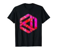 Red Pink August Mobius Strip Shapes Mania Value Graphic T-Shirt