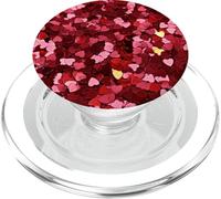 Red Pink Confetti Love Hearts PopSockets PopGrip for MagSafe