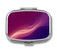 Red Pink Dark Blue Purple Soft Gradients Pill Box 2 Compartment Portable Medicine Pill Case Travel Pill Organizer for Pocket Purse