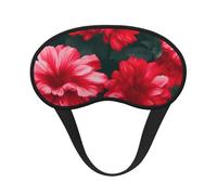 Red Pink Flowers Print Sleep Mask for Side Sleepers Cup-Shaped Blackout Eye Mask Shades Cover for Men and Women