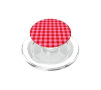 Red Pink Gingham Aesthetic Preppy Girly Trendy Fashion PopSockets PopGrip for MagSafe