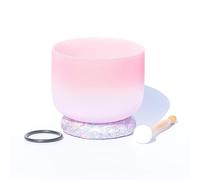 Red Pink Gradient, Crystal Yoga Singing Bowl, 7-12 Inches, Handcrafted, Meditation Prop, Relieves Fatigue And Anxiety, Suitable For Beginners And Professionals, Comes Wit,11 Inches