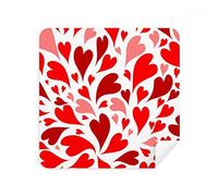 Red Pink Hearts Valentine Love Glasses Cleaning Cloth Phone Screen Cleaner Suede Fabric 2pcs