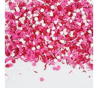 Red Pink White Heart Sprinkles 8.4 Oz Valentine Sprinkles for Cake Deocrating Valentines Jimmies Mix Sprinkle Edible Heart Shaped Confetti Hearts Holiday Cookie Sprinkle for Baking Ice Cream Topper