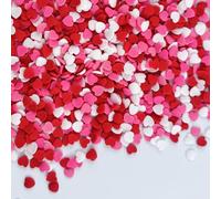Red Pink White Heart Sprinkles Valentine Sprinkles Christmas Red Sprinkle for Cake Decorating Edible Heart Shaped Confetti Holiday Valentine Cookie Sprinkle for Ice Cream Valentine's Cupcake Topper
